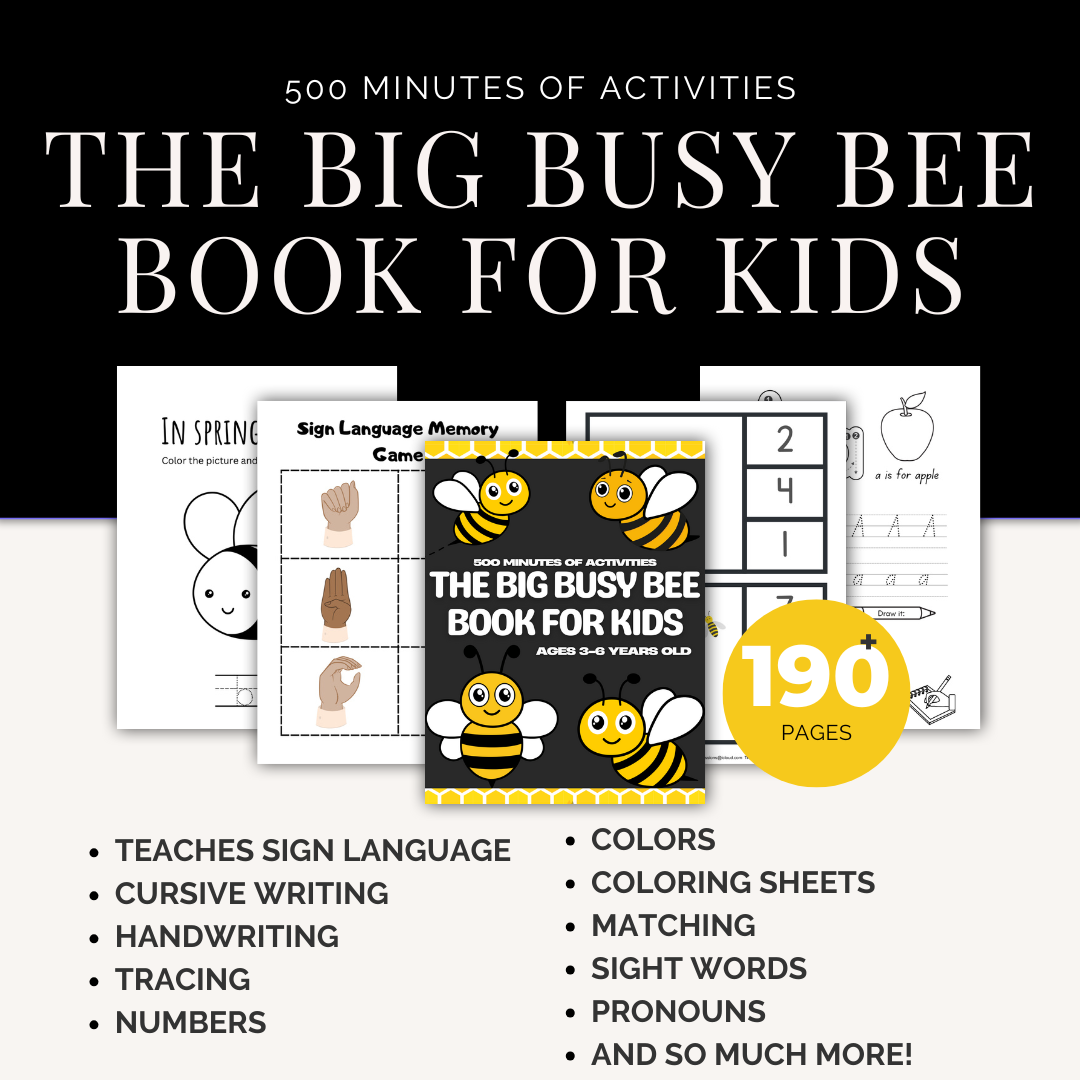 The Big Busy Bee Book For Kids (500 Minutes of Activities)